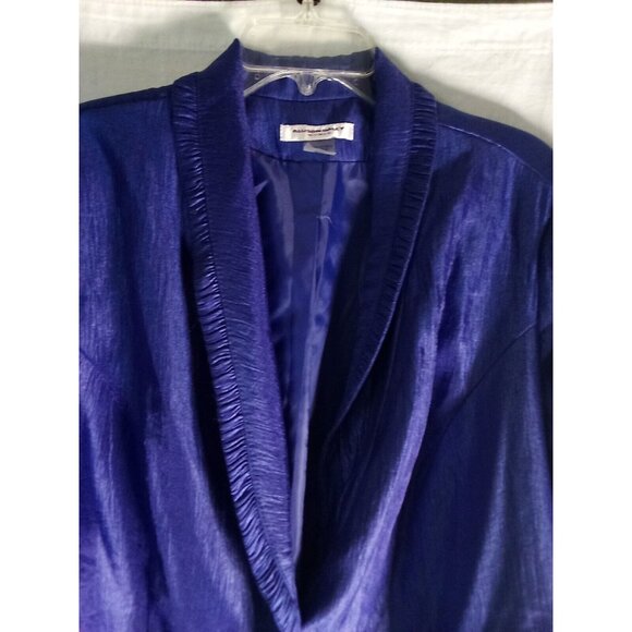 ALLISON DALEY Womens PURPLE SPRING BLOSSOM 1 BUTTON Blazer JACKET PLUS SIZE 20W - Picture 3 of 12